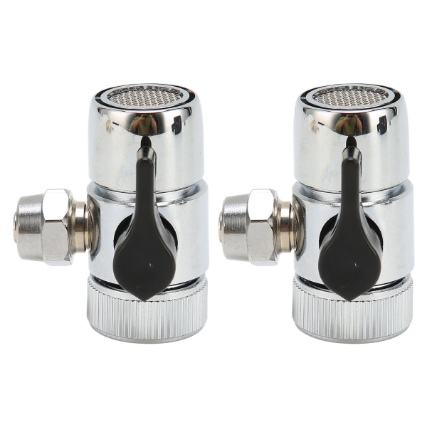 3stk G3/8 Insink Kran Avledningsventil Treveis Universal Enkel installasjon Slange Avledningskran Adapter for akvarier