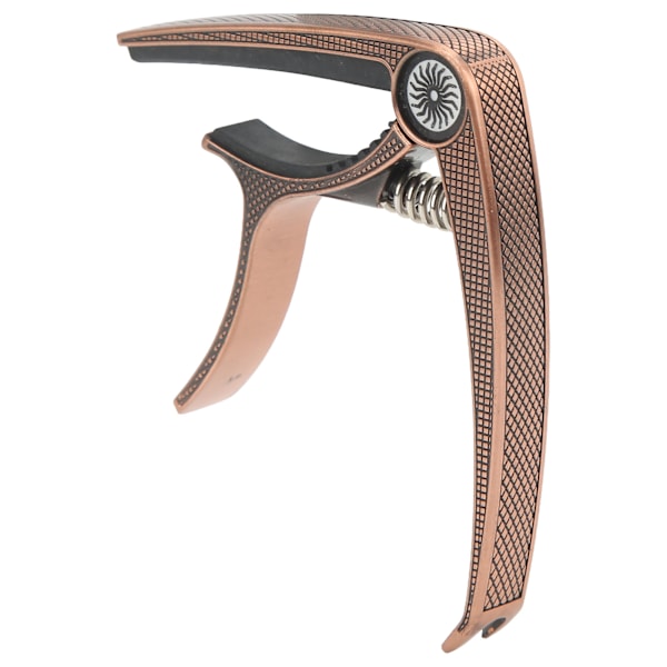 6-strenget akustisk Capo Højstyrke Metal Universal Electric Guitar Capo for Performance rødt kobber