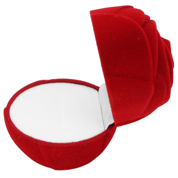 Smyckeskrin Enkelt Retro Stil Skyddande Praktisk Elegant Röd Örhängen Förvaring för Ringar Present