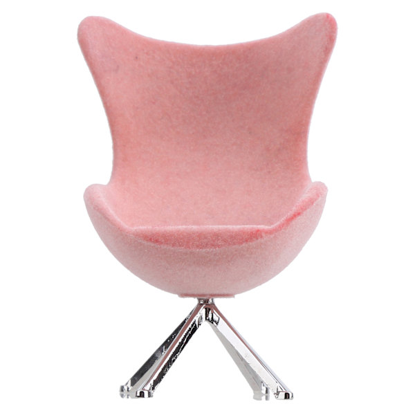 Miniatyyrityylinen tuoli Mini Flocking sohva Huonekalumalli Koriste 1:12 Nukketalo TarvikePink