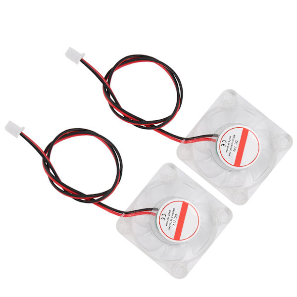 2 stk. 3D-printer køleventilator LED-lys hydraulisk leje mini radiator 4010 til V6 Hotend24V