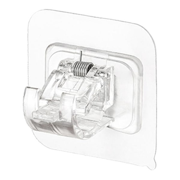 8 stk. Gardinstangsbeslag uden boring. Selvklæbende gardinstangskroge, transparente, 6*6 cm