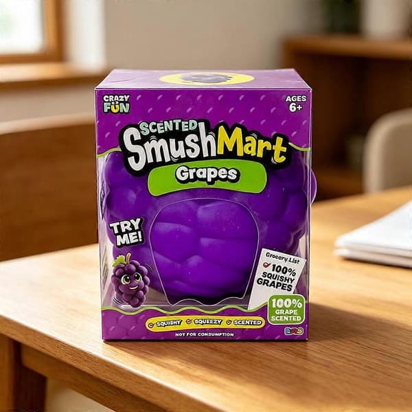 Kæmpe Drue Squishy Jumbo Stor Frugt Drue Stressbold Søde Sensoriske Fidget Stressbolde Legetøj til Voksne Stress Angstdæmpning Lila