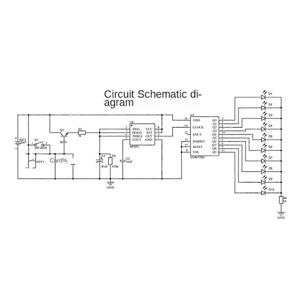 DIY-sett Shake LED Lotterihjul Nybegynnersett Morsomt PCB-produksjonssett