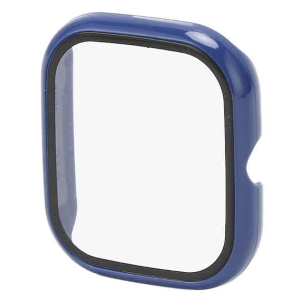 PC-beskyttende etui med hærdet glas skærmbeskytter erstatningstilbehør Passer til Amazfit GTS 4 Mini Midnight Blue