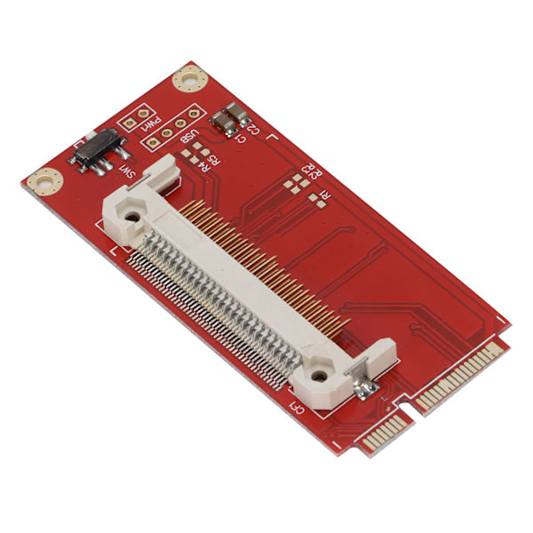 Adapterkort Bærbar Rød Plade CF-kort til PCI-E Konverter til Windows3.1/ Win7/Win8/ Vista/ NT4 / 98SE/Linux