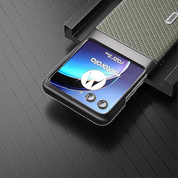 Motorola Razr 40 Ultra Skal - Kolfibermönster Slim Skyddande Mobilskal Brun