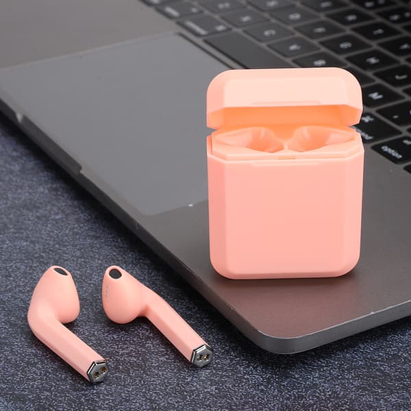 Bluetooth Headset Stereofonisk Brusreducering Beröring Vattentät Svettresistent TWS Hörlurar Rosa