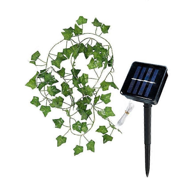 Solcelle hagebelysning Kunstig blad blomst lyslenke LED Juledekorasjon for utendørs dørgardin fest bryllup Vannmelonblader 5M50LEDS