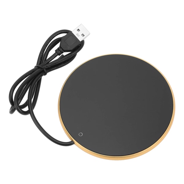 Kaffekrusvarmer 55°C Konstant temperatur 3 niveauer Lille lys Smart USB stearinlysvarmer til hjemmekontor Traveling Gold