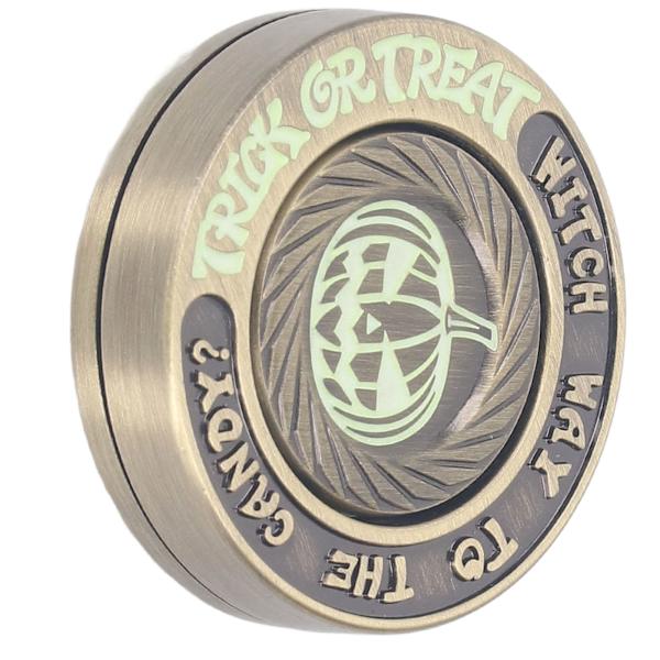 Metallskjutreglage Sensoriskt Leksak Rund Forma Glow in The Dark Lindra Stress Fingertopp Tryckreglage Leksak Guld