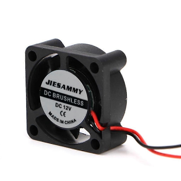 För DC 12V 25x25x10mm Liten 2-trådig Borstlös Kylfläkt 2510s För 3D-skrivare PA