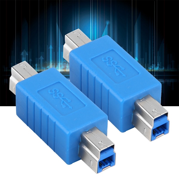 USB3.0 Typ B Hane till 3.0 Typ B Hane Blå Superspeed Data Transmission Adapter Converter