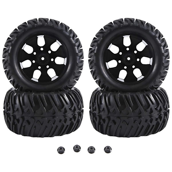 4 st 125mm 1/10 Short Course Truck Däck 12mm Hex för Slash,B