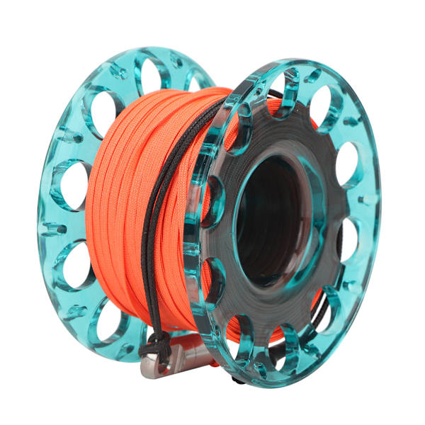 30m 4 färger tålig plast Scuba Diving Finger Spool Reel Diver Undervattenstillbehör (blå)