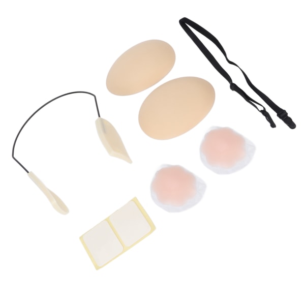 Push Up Frontless BH Kit Cover Rygglös Deep Plunge BH Kit för kvinnor Hudfärg