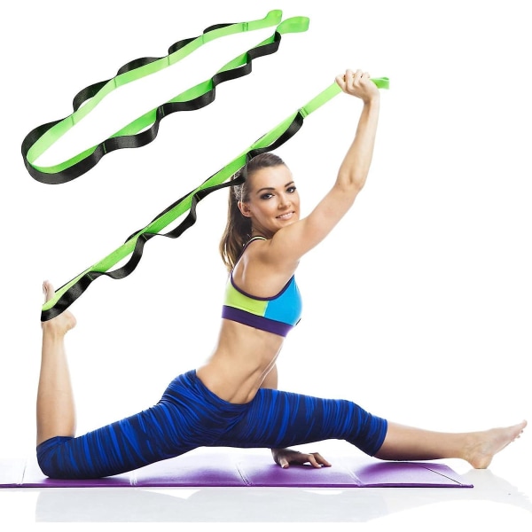 Elastisk yogastrop til stræk-, yoga- og pilatesøvelser