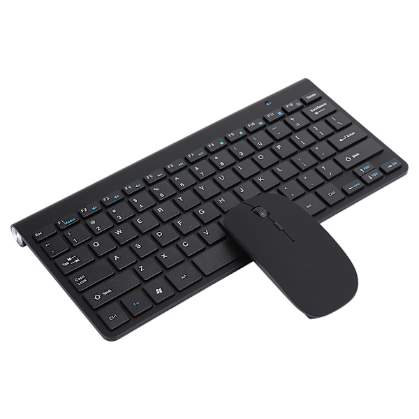 Trådlöst tangentbord Mus Set Ultra Thin Mute Mini Hemmakontor Datortillbehör 2.4G (svart)