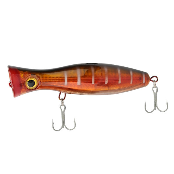 13cm artificiellt 3D-ögon fiskbete havsfiske sötvatten fiskedrag med krok (svart & orange)