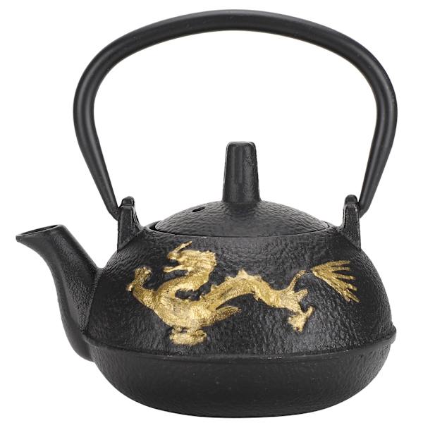 Jern tekande 0,3 L te-kedel med si Guld Dragemønster Desktop Ornamenter Simulering japansk stil