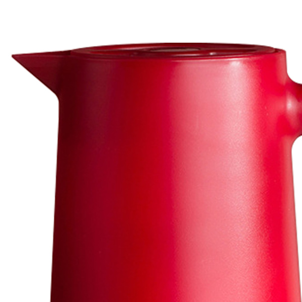 Isolerad vakuumkanna för tevatten och kaffe Glasfoder Flera lager för hemcamping Röd 1L