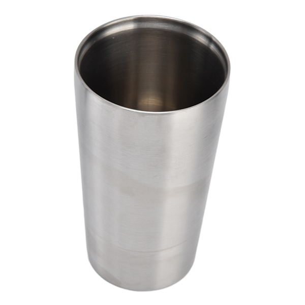 Dubbelväggig 304 rostfritt stål metall ölmugg cocktail kaffekopp Anti skållning kontorskopp Stor storlek 373ml