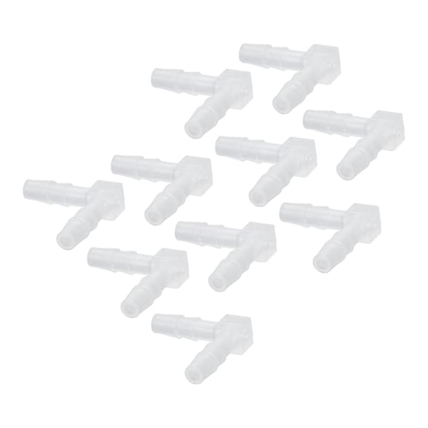 10 stk. Albue Slange Studs Plastik Fitting 90 Grader Lige Barb Joint Adapter L Form til Akvarium 4mm