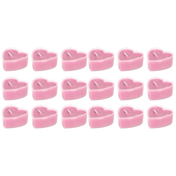 18 stk Hjerteformet stearinlys Mini romantisk middag stearinlys dekorationer OrnamenterPink