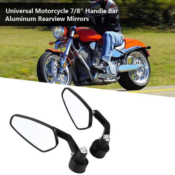 2st Universal Motorcykel 7/8\" Styre Aluminium Backspeglar