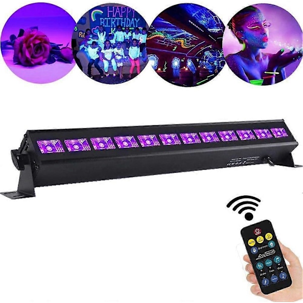 2025 Egnet UV Lysbar, 36W UV Flood Light Lilla Lys 12 LEDs, Sort Lys Lampe Væglampe Scene Lys