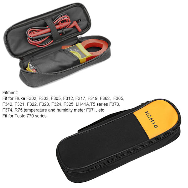 KCH16 Portbale Multimeter Clamp Meter Bag case Passar för Fluke F302 F303 F305