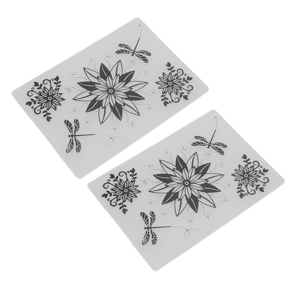 2 stk. præge skabelon praktiske søde mønstre relief design DIY håndværk skabelon forme til at lave kort invitationer