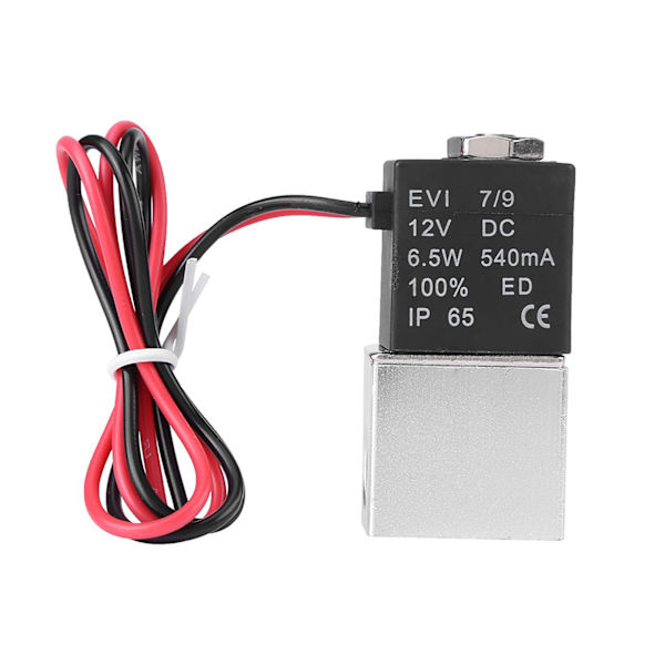 12V DC 1/4" 2-vägs normalt stängd pneumatisk aluminium elektrisk magnetventil