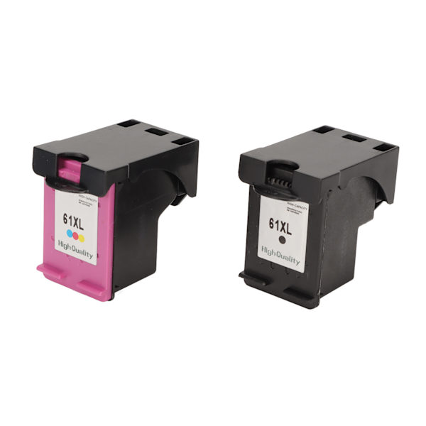 2st färgade svarta 61XL bläckpatroner ersättning för HP för Envy 4500 för Deskjet 1000 1056 1510 1512 1010 för OfficeJet 4630