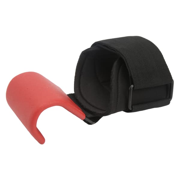Tyngdlyftningskrokar Kraftiga Lyft handledsremmar Tyngdlyftningsgrepp Remmar Handskar Handledsstöd för gymträning Röd