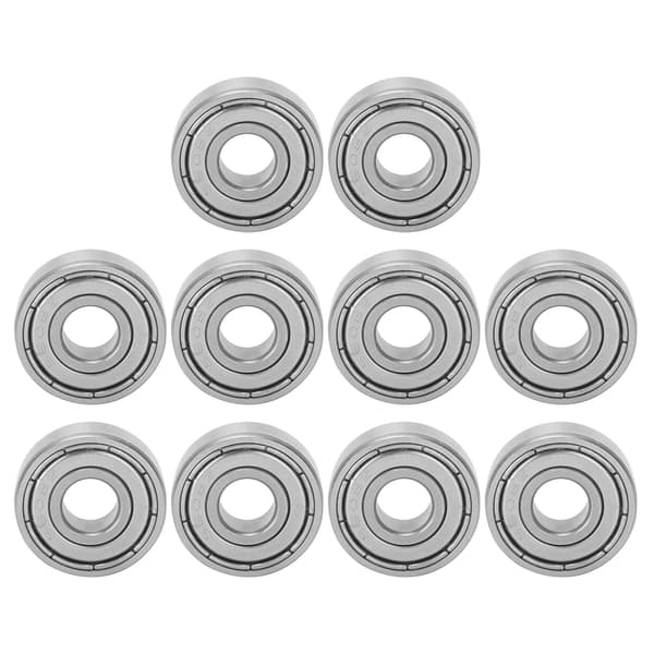 10 stk. S608Z 8x22x7mm Kuglelejer i rustfrit stål til Longboards Rulleskøjter Dele