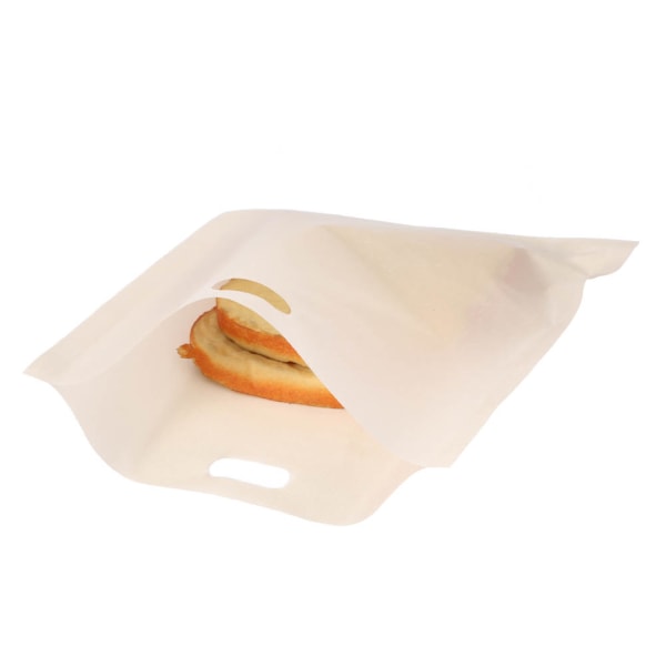 Uudelleenkäytettävät tarttumattomat lasikuitupinnoitetut mikroaaltouunilämmitys leivonnaiset leivänpaahdin voileipäpussit (17*19cm)