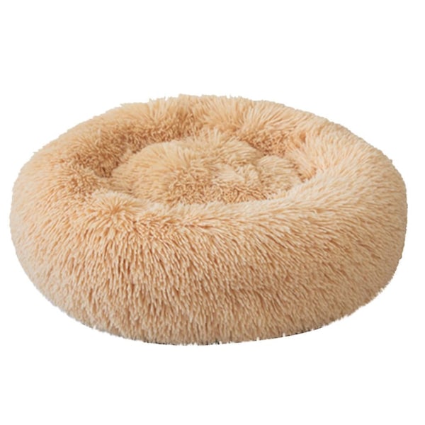 Plush Rund Hundekatt Seng Vintermatte 40cm Diameter Koselig Valp Kattunge Rede 16cm Høyde 0.40kg