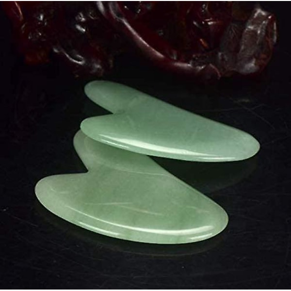 Naturlig Jade Gua Sha-brett for ansikts- og kroppsmassasje, spa-akupunktur, skrapingsterapi