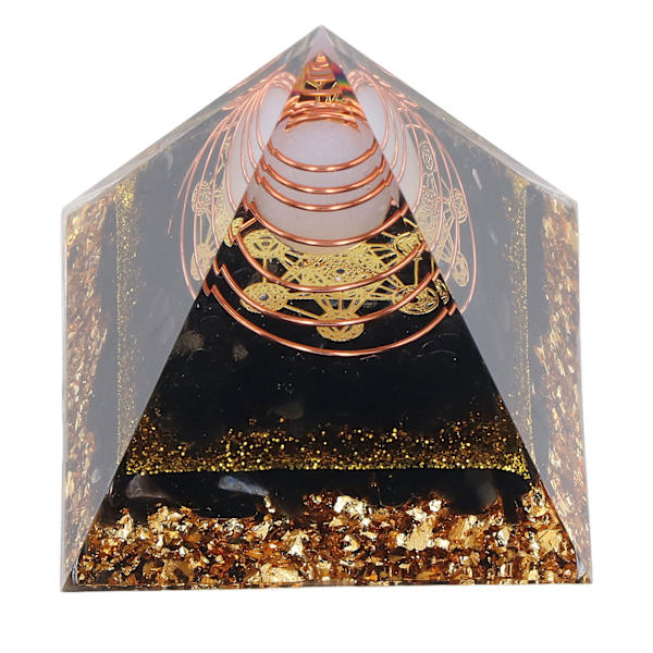 Orgone Pyramid Dekorativ Balanserande Energi Power Sten Pyramid Ornament för Yoga Meditation Sovrum