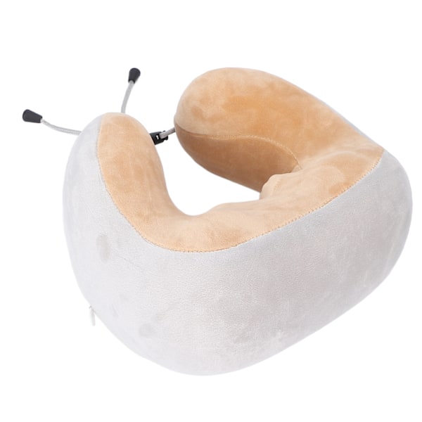 Genopladelig U-formet massagepude elektrisk nakke cervical massager memory foam bil nakkebeskytter grå