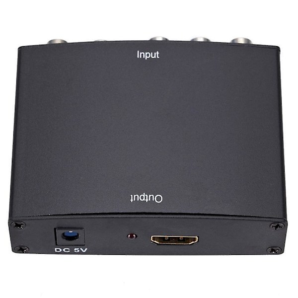 HDMI til 1080p YPbPr RGB Video Audio Adapter for PS5 DVD-spillere HDTV-projektor Svart