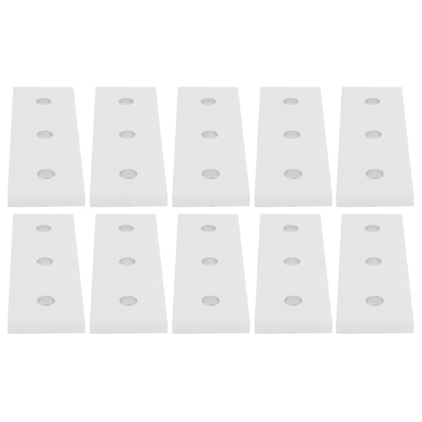 10 stk. aluminium flad forbindelsesplade flad lige reparationssamlingsplader 4040-3 hul
