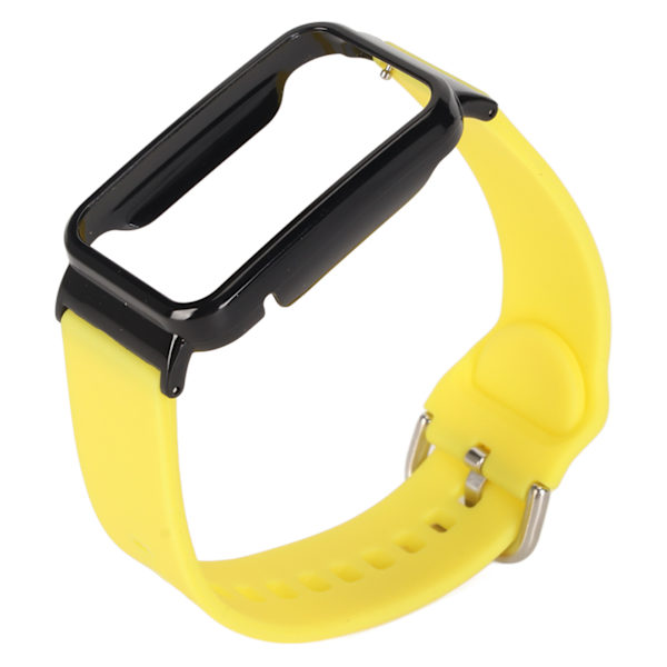 Silikoniranneke suojakotelolla Mi Band 7 Pro -kellolle, keltainen ja musta