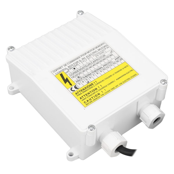 Brøndpumpe Kontrolboks 370W Nedsænkelig Pumpe Ekstern Afbryder Controller med Termisk Beskyttelse til Husholdning Industri EU Stik 220V