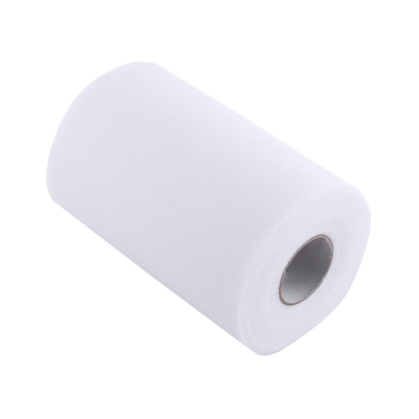 15 cm bred x 100yd Tyllrullar Spool Mjukt hantverk för bröllopsbröllopsfest (Vit)