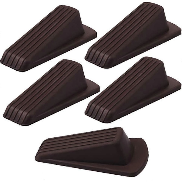 Premium Gummi Universal Dørstopper Sett med 5 - Fleksibel, Stabil og Anti-Ripp