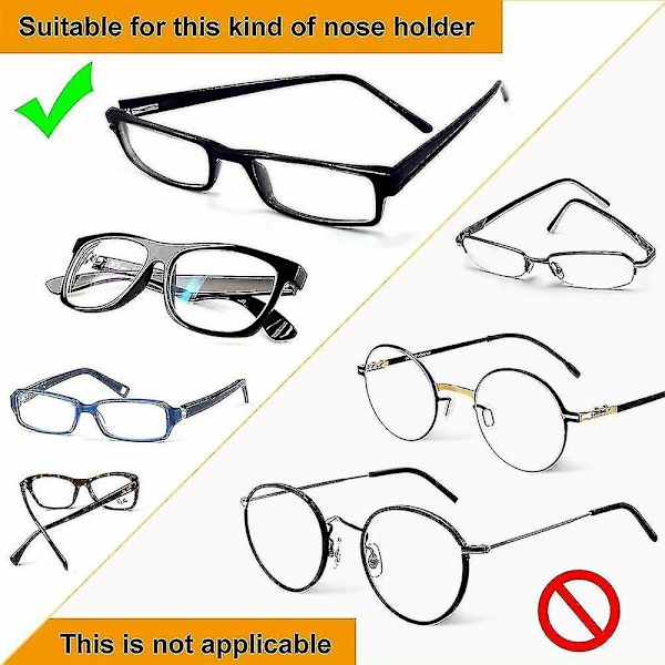 Antislip silikon näskuddar för glasögon, transparenta, 5 par