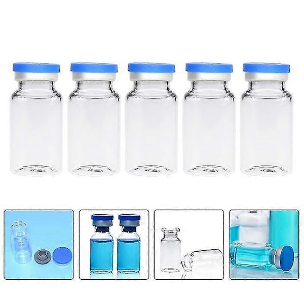 20 st Klara Flaskor Hållbara 10ml Headspace Flaskor Glasflaskor För Kosmetisk Vetenskap