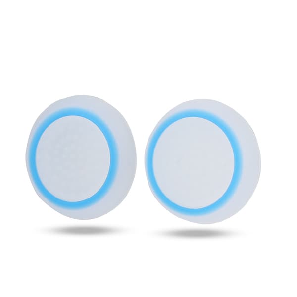 2 stk. sklisikre joystick-hetter for PS4/PS3/Xbox (hvit blå)